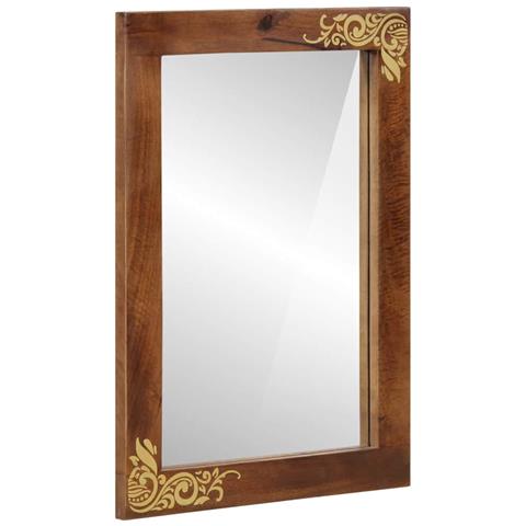 Specchio da bagno con specchio Grigio e Argento 50 x 70 x 3 cm - Foto 1