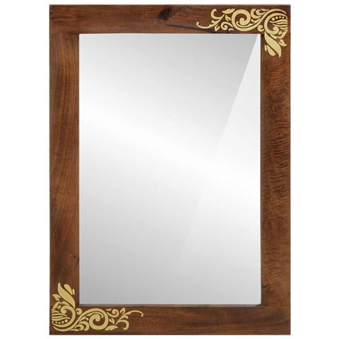 Specchio da bagno con specchio Grigio e Argento 50 x 70 x 3 cm - Foto 2