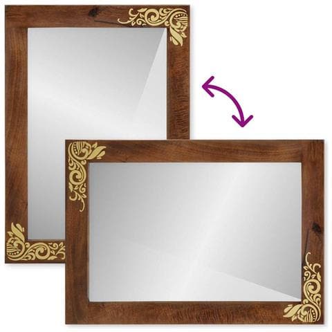 Specchio da bagno con specchio Grigio e Argento 50 x 70 x 3 cm - Foto 9