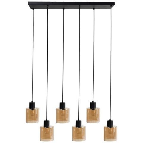 Lampadario A 6 Luci Kitare Vetro Beige - Foto 2