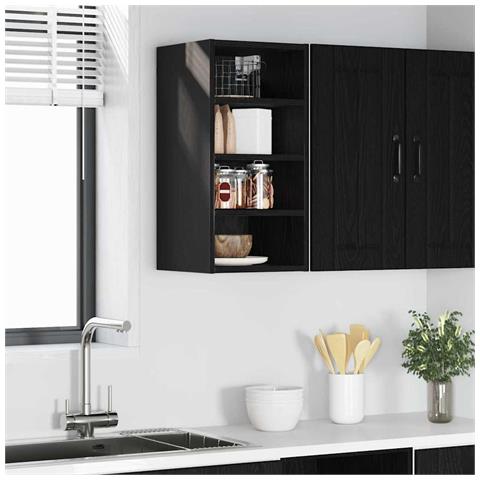 Armadio pensile Riga Rovere nero 30 x 29,5 x 60 cm - Foto 2