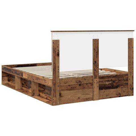 Struttura del letto Legno vecchio 140 x 200 cm Pino massello - Foto 9