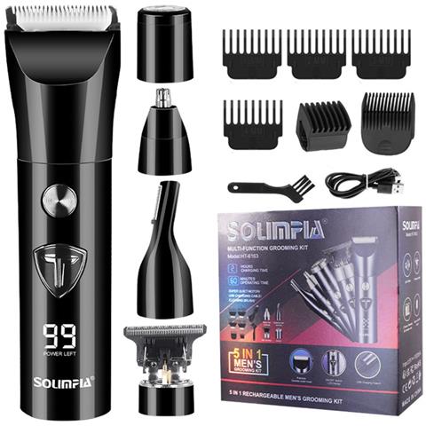 Kit Multifunzione 5-in-1 Per La Cura Dei Capelli Elettrico Con Display Led Black - Foto 1
