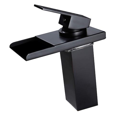 Rubinetto per lavabo da bagno, Blackswan, Cascada tipo M34, modello nero opaco, misura 32 cm - Foto 1