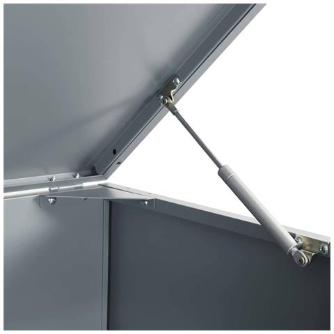 Copribidone con Ruote Bidone Singolo Grigio 69x79x117cm Acciaio - Foto 9