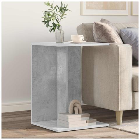 Tavolo laterale Grigio cemento 45 x 40 x 62,5 cm - Foto 2