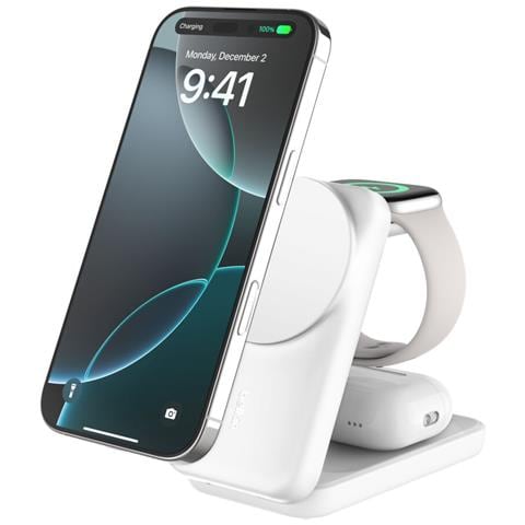 Qi2 Fitness tracker, Cuffie, Smartphone, Orologio intelligente Bianco USB Carica wireless Ricarica rapida Interno - Foto 1