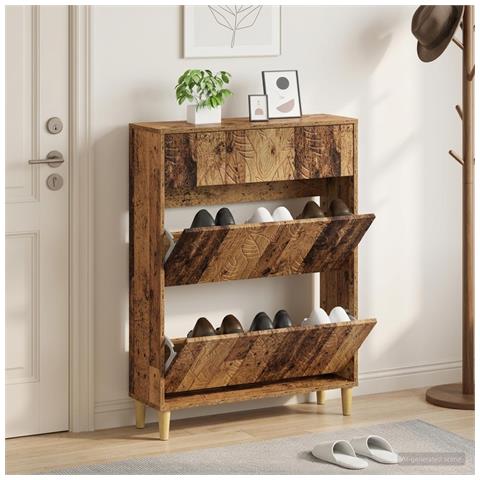 Mobile per scarpe DELFT 78 x 24 x 103 cm Legno ingegnerizzato - Foto 2