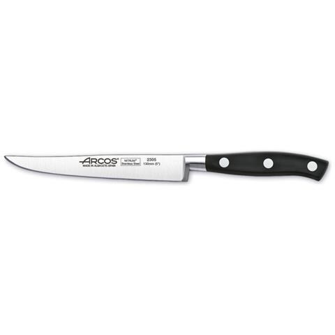 Serie Riviera - Coltello Bistecca - Acciaio Inossidabile Forgiato Nitrum 130 Mm - Manico Polioxymetilene (pom) Colore Nero - Foto 1