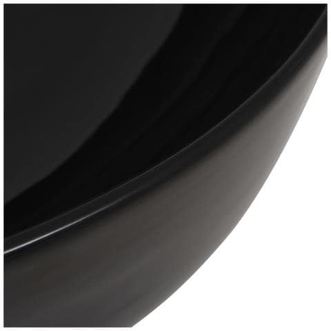 Lavandino Tondo In Ceramica Nero 41,5x13,5 Cm - Foto 2