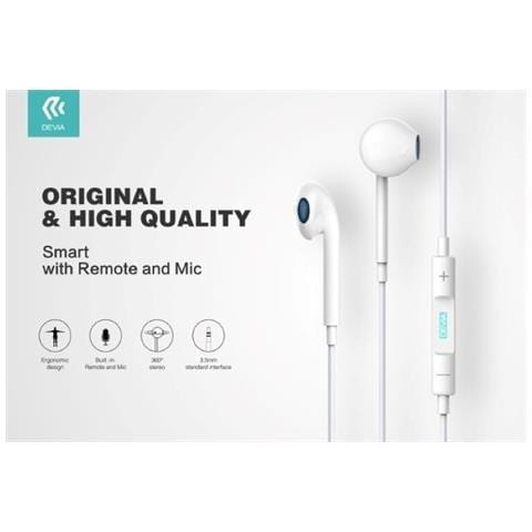 Auricolari Con Mic E Controllo Earpods 1.2 Mt Bianco Bianco - Foto 1