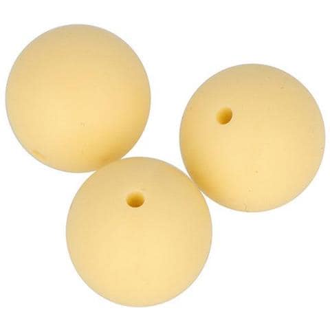 Perlina Di Silicone Tonda X 3 - 15 Mm - Giallo - Foto 4
