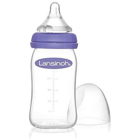 Vetro Biberon Ecologico Con Naturalwave Tettarella A Flusso Lento (160 Ml) Di Alimentazione Riutilizzabile - Foto 2