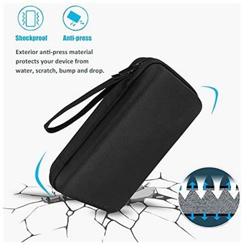 Custodia Da Viaggio Elettronica Rigido Antiurto Viaggi Durevole Custodia Del Sacchetto Dellorganizzatore Di Immagazzinaggio Scatola Protettiva Con Tasche In Rete Per Le Piccole Elettronica E Accessori-black - Foto 4