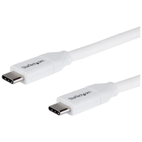 Cavo USB-C a USB-C 5A PD - M / M - Bianco - 4m - USB 2.0 - Conforme USB-IF - Foto 1