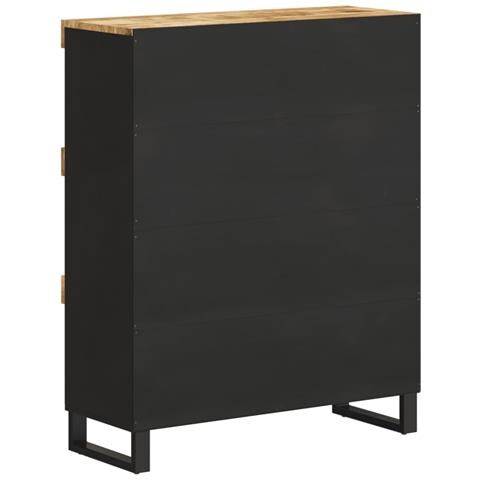 Credenza 85x33x107 Cm In Legno Massello Di Mango - Foto 8