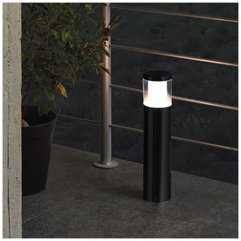 Piantana Contemporanea Da Esterno Basalgo-z 1 Luce Acciaio Inox Nero - Foto 1