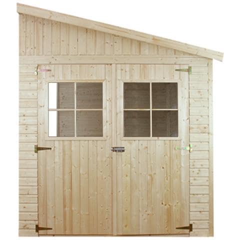 Casa Da Giardino In Legno Naturale (senza Parete Laterale) 318x211 Cm / 6 M²- Magazzino Esterno Con Finestre - Capanno Da Giardino - Timbela M339 - Foto 1