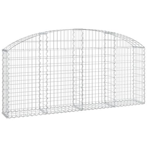 Cesto Gabbione Ad Arco 200x30x80/100 Cm Ferro Zincato - Foto 1