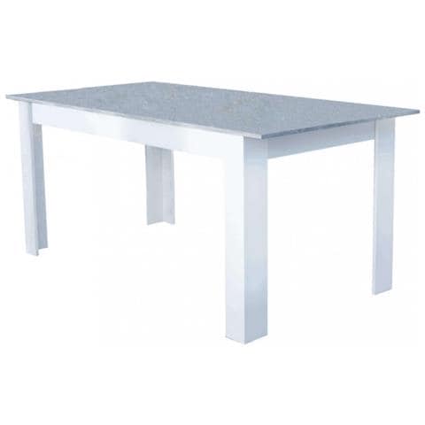 Tavolo Gemma Bianco E Grigio Effetto Cemento - Foto 1