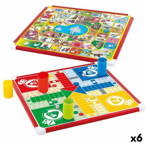 Tabellone Per Parcheesi E Gioco Dell'oca Colorbaby 32 X 32 X 1 Cm (25 Pezzi) (6 Unità) - Foto 1