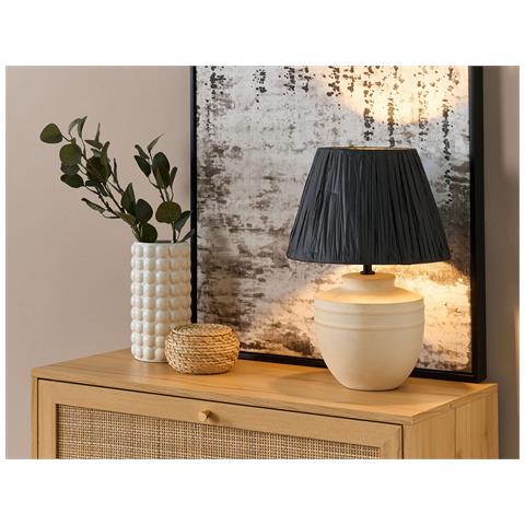 Lampada Da Tavolo Tigre Ceramica Beige - Foto 1