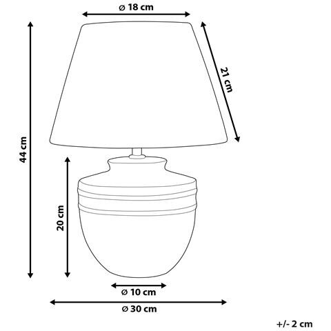 Lampada Da Tavolo Tigre Ceramica Beige - Foto 2