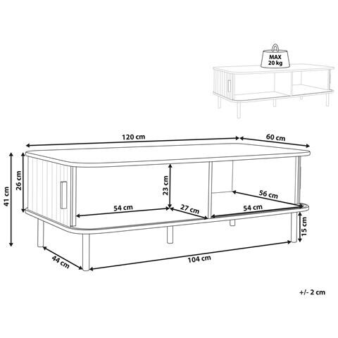 Tavolino Da Caffè Bradley Marrone Con Contenitore - Foto 12