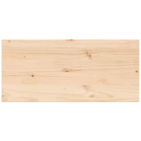 Piano Tavolo 100x50x2,5cm Rettangolare Legno Massello Di Pino - Foto 2