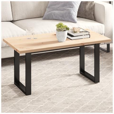Piano Tavolo 100x50x2,5cm Rettangolare Legno Massello Di Pino - Foto 1