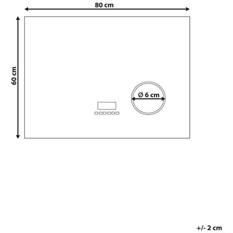 Specchio Da Bagno Con Luce Led Montaron 80 Cm 60 Cm Argento - Foto 5