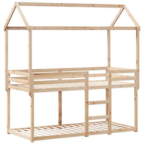 Letto A Castello Senza Materasso 90x190 Cm Legno Di Pino - Foto 2