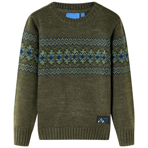 Maglione Per Bambini Lavorato A Maglia Cachi 116 - Foto 1