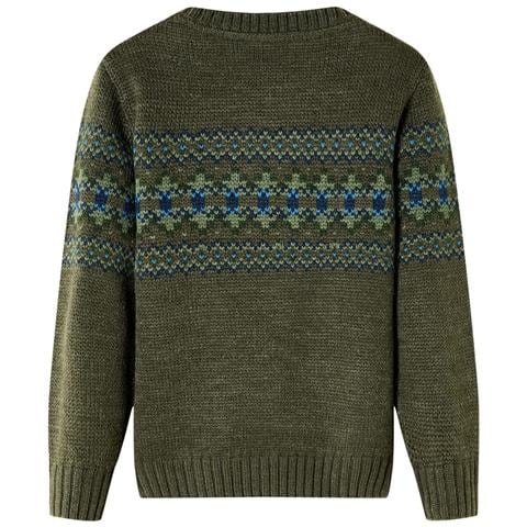 Maglione Per Bambini Lavorato A Maglia Cachi 116 - Foto 2