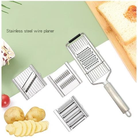 Set Grattugia In Acciaio Inox Da 3 Pezzi - Argento - Foto 2
