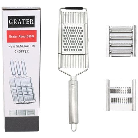 Set Grattugia In Acciaio Inox Da 3 Pezzi - Argento - Foto 5