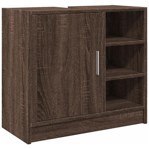 Mobile Lavabo Rovere Fumo 63x29x55 Cm In Truciolare - Foto 2