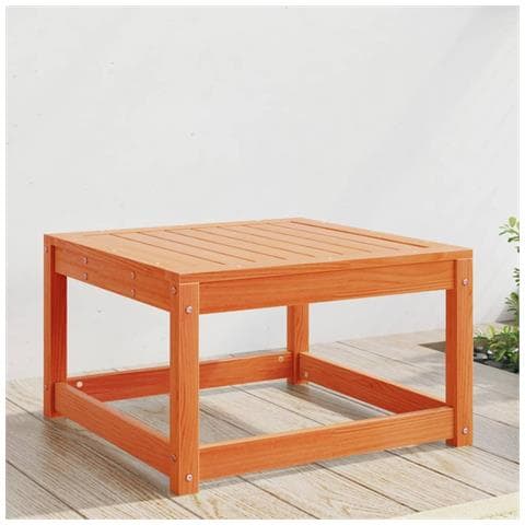 Poggiapiedi Da Giardino Marrone Cera In Legno Massello Di Pino - Foto 1