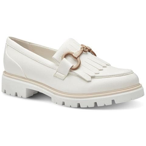 Bello Loafers Mocassino Sintetico E Tessile Scarpe Donna Bianco Eu 38, 2-24703-42 100 - Foto 1