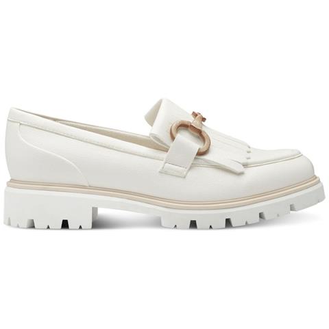 Bello Loafers Mocassino Sintetico E Tessile Scarpe Donna Bianco Eu 38, 2-24703-42 100 - Foto 2