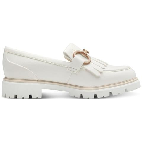 Bello Loafers Mocassino Sintetico E Tessile Scarpe Donna Bianco Eu 38, 2-24703-42 100 - Foto 3