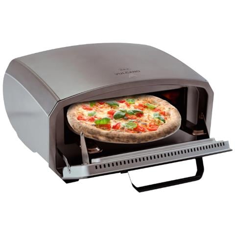 Forno Pizza Elettrico Vulcano con Display LED Temperatura Regolabile da 150 a 450°C Potenza 2100 W Colore Nero - Foto 2
