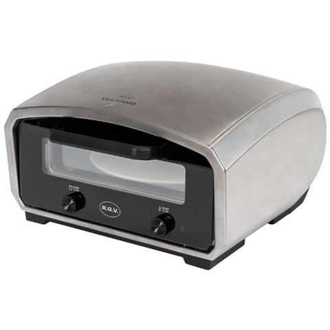 Forno Pizza Elettrico Vulcano con Display LED Temperatura Regolabile da 150 a 450°C Potenza 2100 W Colore Nero - Foto 3