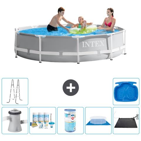 Piscina Fuori Terra - In Giro - 305x76 Cm - Grigio - Include Accessori Coordinati A2036 - Foto 1