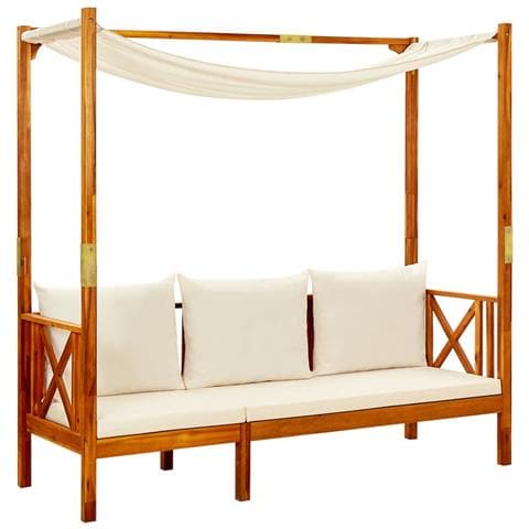 Panca Da Giardino Con Tavolo E Poggiapiedi Massello Di Acacia - Foto 1