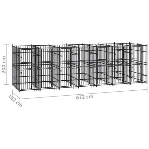 Lusso Casadino - Gabbia Per Cani Da Esterno In Acciaio 12,9 M² - Foto 7