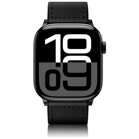 Cinturino Premium In Pelle Per Apple Watch Con Fibbia Magnetica Black L - Foto 2