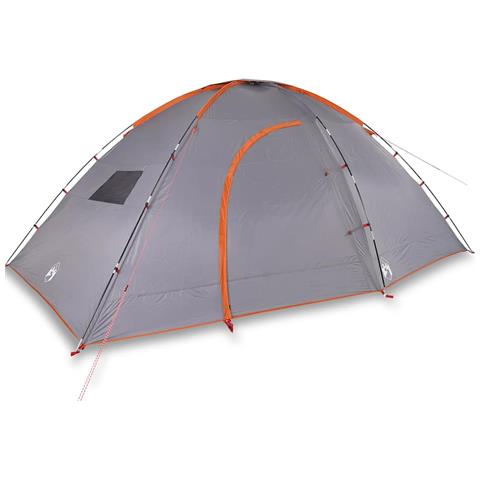 Tenda da Campeggio per 8 Persone Arancione Impermeabile - Foto 1