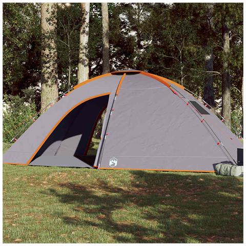 Tenda da Campeggio per 8 Persone Arancione Impermeabile - Foto 2
