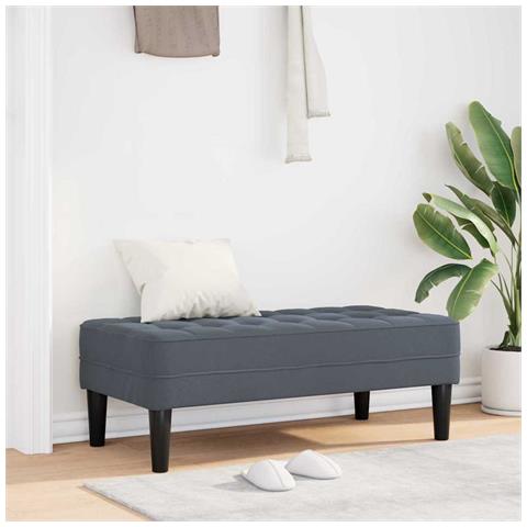 panchina grigio scuro 113 cm in velluto - Foto 2